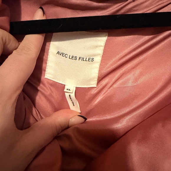 Avec Les Filles Dusty Rose Puffer Jacket - Picture 2 of 2